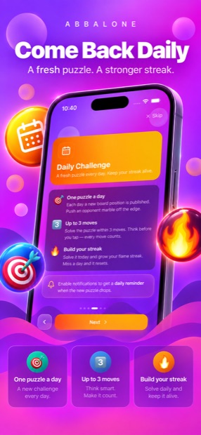 The Daily Challenge screen showing today's puzzle and the current streak.